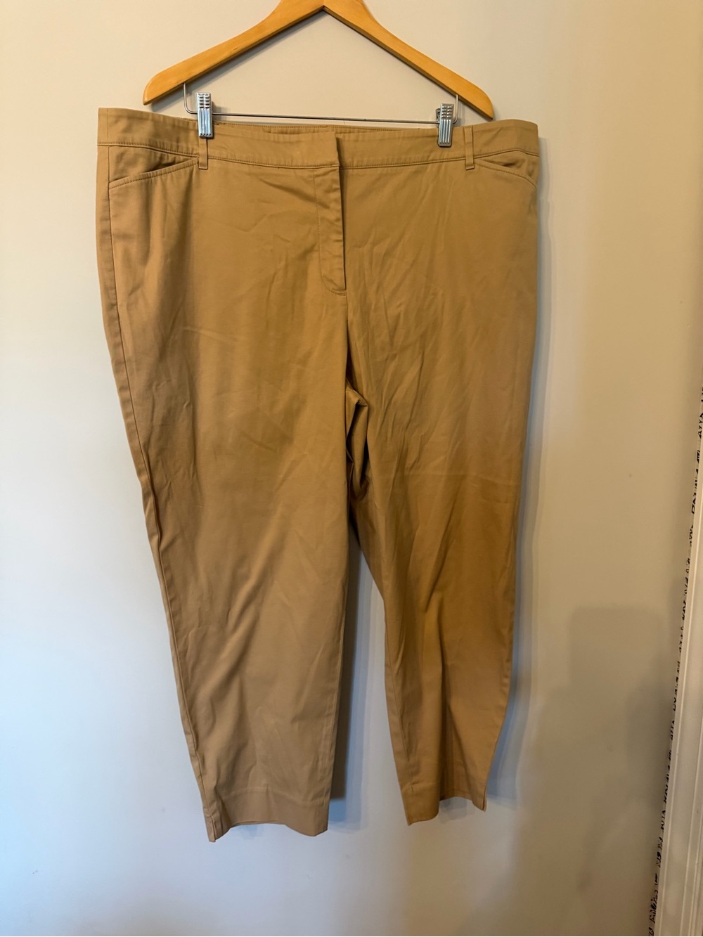 Talbots cotton blend the perfect crop pants size 20 W